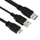 thumbnail image 3 of Cable USB, Cable Micro-B, Disco Duro Móvil Negro De 50 Cm Disco Duro Móvil Micro USB 3.0 Macho Estándar USB 3.0 Macho USB HUB Micro-B Macho Y-cable Teléfono Móvil ANGGREK Male to Micro b   Male Power, 3 of 6