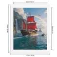 thumbnail image 2 of Paint By Numbers Kit for Adults Beginner - DIY Red Sails Waterfall Voyage Rainbow Canvas Painting Kits for Adults, Frameless Paint By Number for Adults for Home Wall Decor 16x20 Inch, 2 of 7