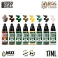 thumbnail image 2 of Green Stuff World Savage Reptiles Paint Kit,8 17ml Dropper Acrylics for Model Makers, Reptile Skin & Wash Ink for Dinosaur Fantasy Beast Scale Model Craft, 2 of 3