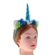 thumbnail image 3 of Decorativo de cuerno de tul flor diadema tela banda para el cabello elegante Halloween Navidad niños adultos accesorios Azul, 3 of 7