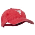 thumbnail image 5 of Halloween Spooky Ghost Embroidered Washed Dyed Cap - Red OSFM, 5 of 5