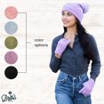 thumbnail image 3 of Britt's Knits Powder Oversized Knit Pom Hat - Purple (Women's), 3 of 6
