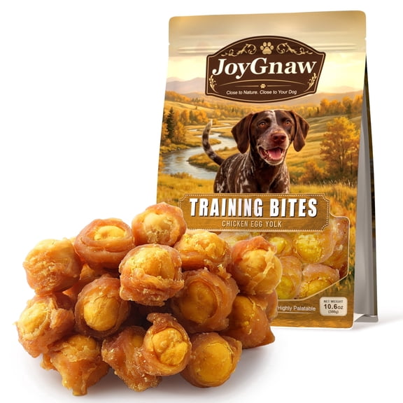JoyGnaw Chicken Wrapped Egg Yolk Dog Treats, Chewy Chicken Treats for Small, Medium & Large Dogs, 11 oz