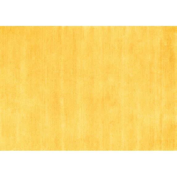 Ahgly Company Machine Washable Indoor Rectangle Abstract Yellow Contemporary Area Rugs, 8' x 12'