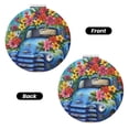 thumbnail image 2 of Kdxio Floral Truck Welcome Pocket Mirror, 1X/2X Travel Makeup Mirror 2-Sided Folding Small Mirror Portable Double-Sided Magnifying Cosmetic Mirror for Gift-Round Shape, 2 of 9