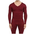 thumbnail image 3 of Long Johns Thermal Underwear for Men with Fleece Lined, Soft Base Layer Top and Bottom Set for Cold Weather, 3 of 4