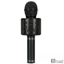 5-in-1 Wireless Bluetooth Karaoke Microphone With Speaker, Portable PA System With Voice Effects For Home Party Singing & Meetings,Black