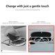 thumbnail image 4 of Estuche para gafas de sol para coche, ABS con forro de terciopelo, universal para coches, camiones y SUV, organizador gris para un almacenamiento seguro., 4 of 7