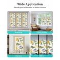 thumbnail image 6 of Window Privacy Film Lemon Flower Stained Glass Window Film Decorative Sun Block Window Cover Yellow Fruit Floral Country Bee Summer Window Clings Static Adhesive Sticker for Bathroom 19.6"x39.3", 6 of 6