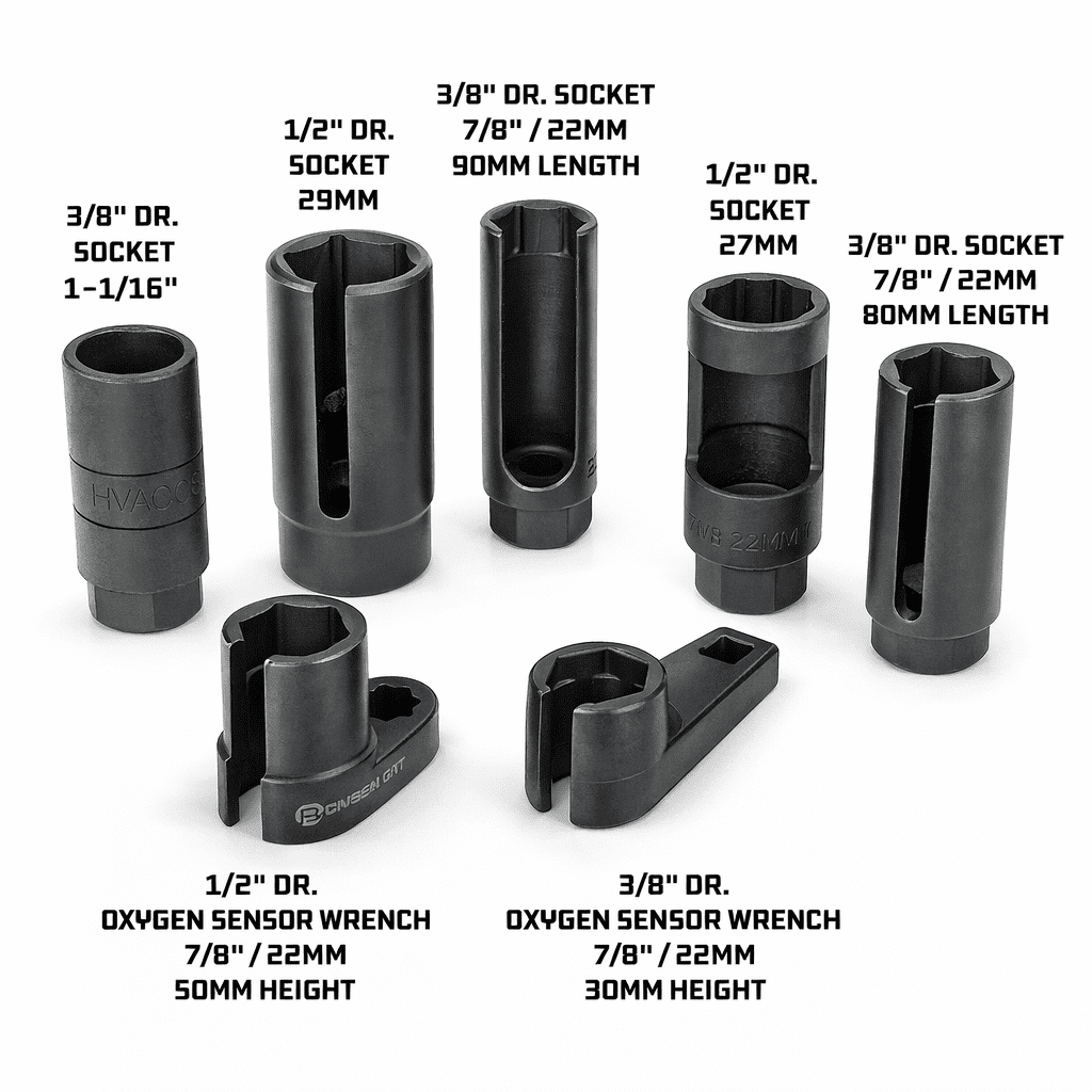 Powerbuilt 7 Pc. Specialty Switch Socket Set, Oxygen Sensor Socket - 648992