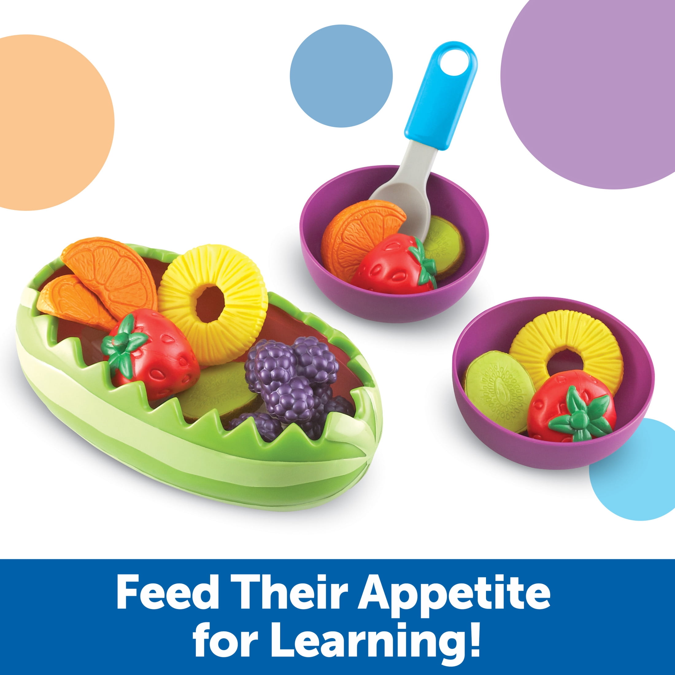 Learning Resources New Sprouts Fresh Fruit Salad, Toddler Play Food, Ages 18 Months+