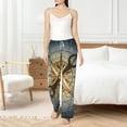 thumbnail image 4 of Salouo Vintage Compass Print Women's Pajama Pants Casual Loose Sweatpants PJs Flowy Pants Drawstring Palazzo for Women Wide Leg Pants Lounge Pajama -Medium, 4 of 8