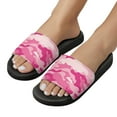 thumbnail image 5 of GZHJMY Stylish Slides for Women Men, Pink Camouflage Military Pattern Soft Flexible Slip-on Sandals Slippers, 5 of 7