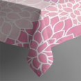 thumbnail image 3 of Pink Floral and Petal Pattern Rectangle Tablecloth 60"x84",Waterproof Polyester Rectangle Table Cloth, Wipeable Spillproof Polyester Tablecloth for Dining, Camping, Indoor and Outdoor, 3 of 5