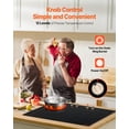 thumbnail image 4 of VEVOR Induction Cooktop, 6600W Electric Countertop Burner, 4 Burner Knob Control Stove, Built-in Induction Cooktop with 12 Temperature Settings, Glass Surface, Auto Shut-Off, 4 of 10
