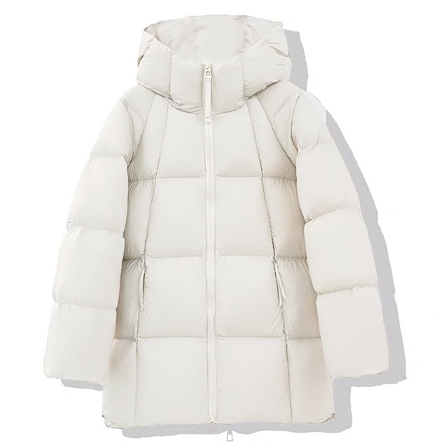Parka Décontractée à Manches Longues pour Femmes avec Capuche et Fermeture Éclair avant pour Protection par Temps Froid - Idéale pour Usage Quotidien et Activités Extérieures