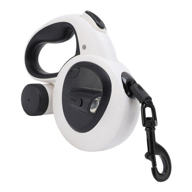 Retractable Dog Leash, Heavy Duty Retractable Leash for Dogs with LED Light, 5m Nylon Rope, One Handed Brake, No Pull Pet Walking Leash for Medium Large Dogs