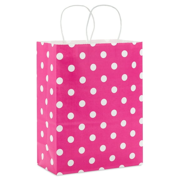 Hallmark Large Gift Bag (Polka Dots on Hot Pink)