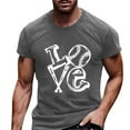 thumbnail image 4 of GZWYHT Mens T-Shirts,Mens Graphic T-Shirts Men's Summer Baseball Letter Printed Round Neck Short Sleeved T Shirt Tshirts Shirts,Men Clothing Dark Gray 4XL, 4 of 4
