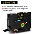 thumbnail image 7 of GREENCYCLE 2PK Compatible for Brother P-touch Gold on Black 18mm 8m TZ TZe TZe-344 TZ-344 TZ344 TZ344 Laminated Label Tape, 7 of 7
