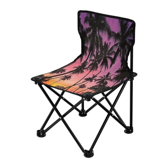 Outdoor Folding Chair 14.46x14.46x22.83 Inches, Camping Folding Chair Easy to Carry Ideal for Outdoor Picnics Camping Park Fishing California Palm