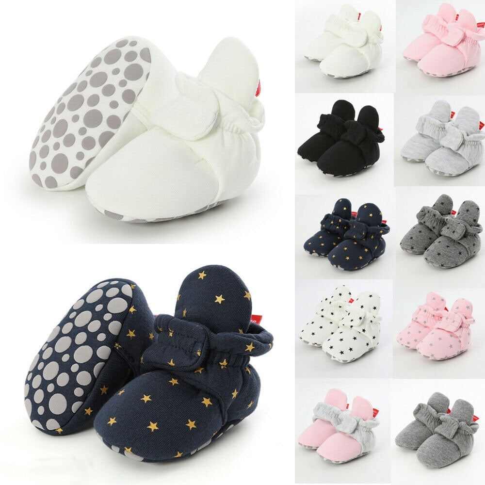 Kids Carters Moccasin Slipper Socks Booties Non Slip Sole Baby Infant Boys Girls