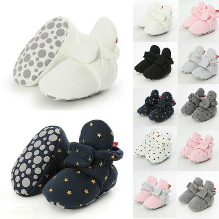 

Toddler Baby Boys Girls Soft Cotton Slippers Newborn Kids Warm Boots Winter Socks Anti-Slip Shoes 0-18 Months