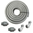thumbnail image 1 of (3/4 Pouces Dia x 100 Pieds) HydroMaxx Kit de Conduit Électrique Flexible en PVC Non Métallique avec 2 Raccords Droits et 2 Angles Inclus, 1 of 4