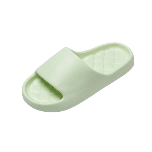 Wensltd Men Women Soft Sole Thick Slippers Lightweight Solid Color Couples Bathroom House Slipper