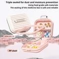 thumbnail image 4 of 7-Compartment Portable Pill Organizer Box, Compact Weekly Medication Storage Case, 4 of 8