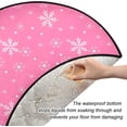 thumbnail image 3 of Snowflakes Winter Pink Christmas Tree Mats Waterproof Tree Skirt, Christmas Xmas Tree Stand Tray Mat Floor Protector Pad for Holiday Party Decoration, 28.3", 3 of 6