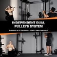 thumbnail image 4 of Mikolo Foldable Power Rack Cage,1000lbs Capacity Wall Mounted Squat Rack with independent pulley system, Space Saving Home Gym Equipment with 5 Adjustable Angle, 4 of 15