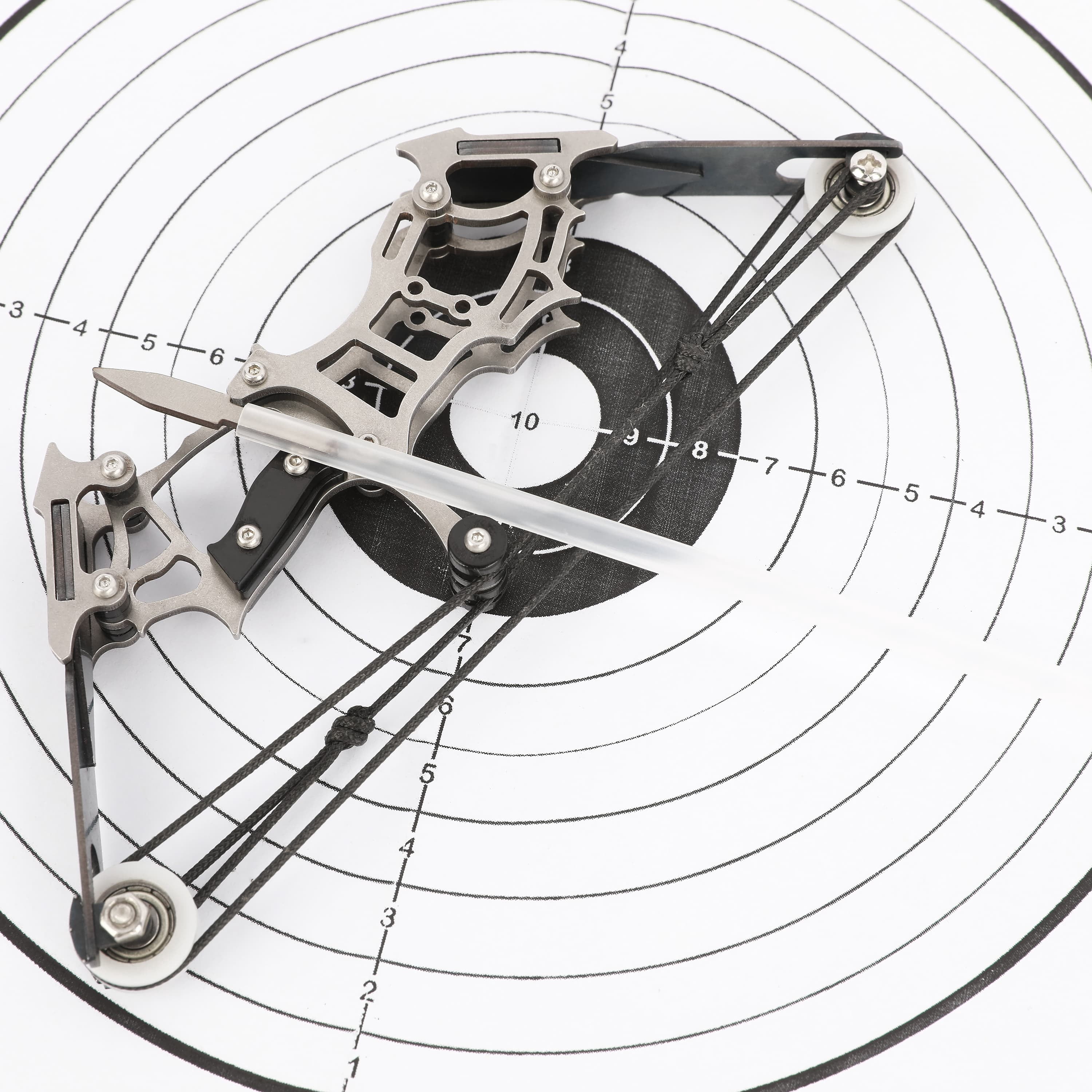 CHN Archery - Stainless Steel Mini Compound Bow Toy with 12 Arrows Set【Ship from USA】