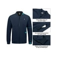 thumbnail image 5 of Little Donkey Andy Men's Fleece Lined Bomber Jacket Lightweight Softshell Windbreaker Jacket Casual Spring Fall Coat Ensign Blue L, 5 of 7