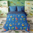 thumbnail image 3 of Erosebridal Funny Dinosaur Bedding Comforter Set for Boys Girls, Cute Animal Wildlife Full Bedding Set, Blue, 3 of 6