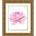 thumbnail image 1 of Fay, Mela 20x24 Gold Ornate Wood Framed with Double Matting Museum Art Print Titled - Pink Rose, 1 of 4