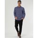 thumbnail image 3 of Camisas de hombre con lunares, manlarga, corte ajustado, estampado, camicon botones Azul marino 52, 3 of 7