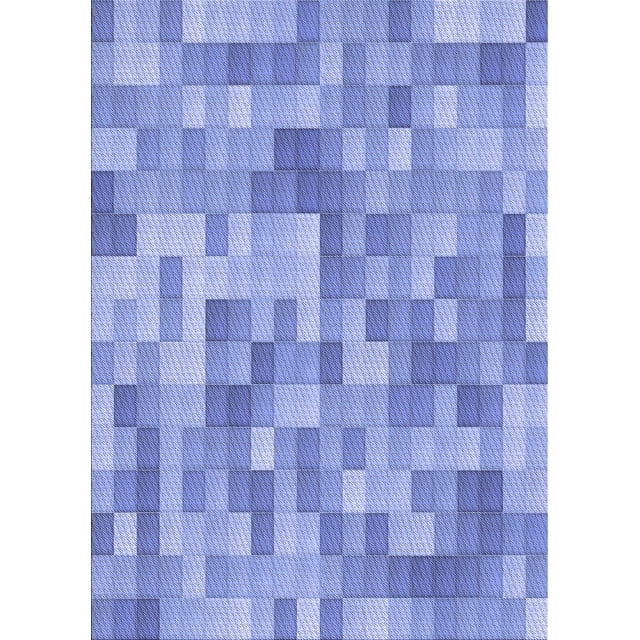 Ahgly Company Machine Washable Indoor Rectangle Transitional LightSkyBlue Area Rugs, 4' x 6'