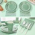 thumbnail image 4 of Paper Plates - 168pcs Disposable Party Supplies, Sage Green and Silver Plates for Birthday, Wedding, Baby Shower Parties, 4 of 14
