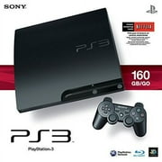 Restored Sony PlayStation PS3 Slim 160GB Console, Black