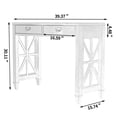 thumbnail image 3 of JESONVID Solid Wood Computer Writing Desk with 2 Big Drawers 46.1" Wide Home Office Desk Workstation Big Rustic Study Table Furniture in Antique Grey for Home Office Bedroom Living Room, BSZ-1318AN, 3 of 6