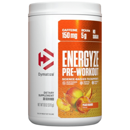 Dymatize, Energyze Pre-Workout, Peach Mango, 30 Servings