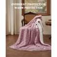 thumbnail image 2 of Bingirl 50×60 Inch Pink Thick Tufted Sherpa Electric Blanket Throw: 10 Heating Levels, 10 Time Settings, ETL Certified, Machine Washable, Fast Heating, 2 of 8