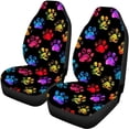 thumbnail image 5 of Qpednta Colorful Dog Paws Car Seat Covers 4 Pcs with Front Drive Seat Cover and Rear Split Bench Cover Car Seat Protectors Easy to Install Fits most Cars, SUVs, and Trucks, 5 of 7