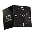 thumbnail image 3 of Luzkey Corner Clock Double Sided Wall Clock Practical Easy to Install with Light Temperature Display for Kitchen Home Bedroom Office 30cmx30cm, 3 of 8