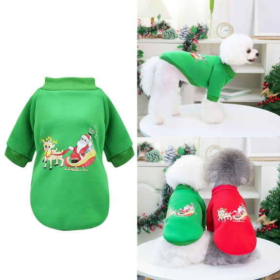 Falleo Clearance Christmas Day Small And Medium Cats And Dogs Pet Christmas Sweatshirts
