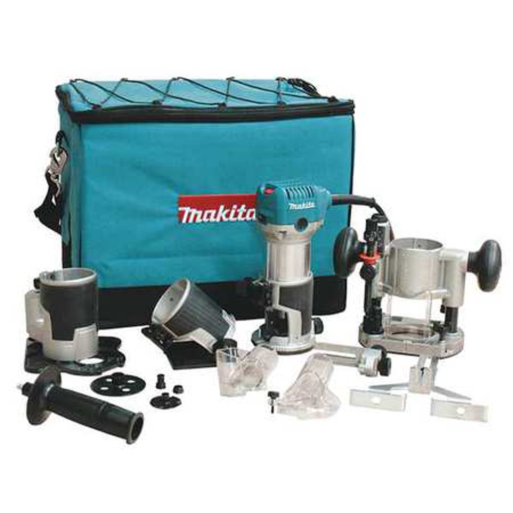 MAKITA RT0701CX3 11/4 HP Variable Speed Compact Router Kit, 10,000
