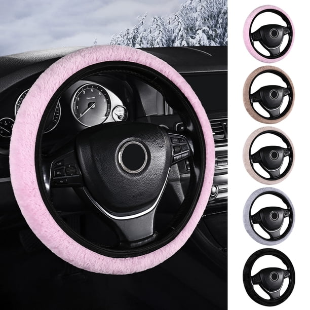 Funda Elástica para Volante - Accesorio para Coche Suave Cálido y Antideslizante, Beige MNFD