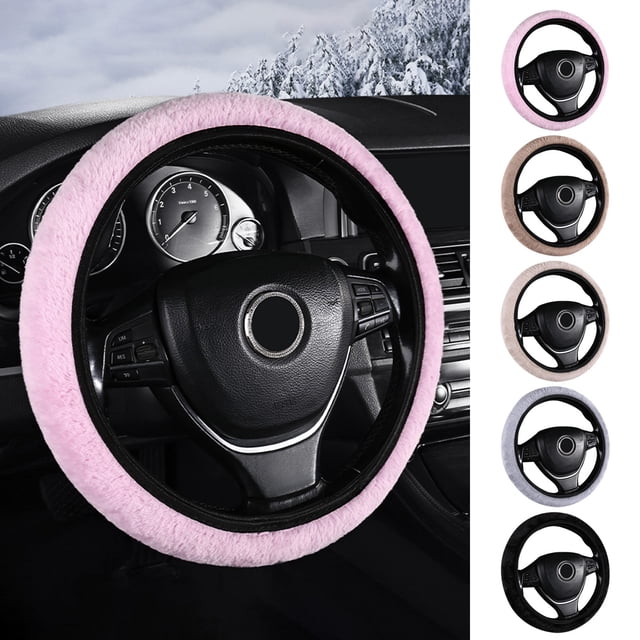 Funda elástica universal para volante - Protector de volante suave, cálido y antideslizante - Malla transpirable, agarre resistente al sudor - Se adapta a volantes de 14 a 15 pulgadas (gris)