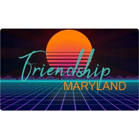 

Friendship Maryland 4 X 2.25-Inch Fridge Magnet Retro Neon Design